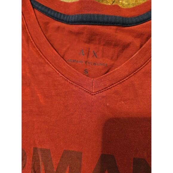Armani exchange t-shirt  women short sleeves Spell Out Size Small Discolor (A99) - Picture 3 of 7